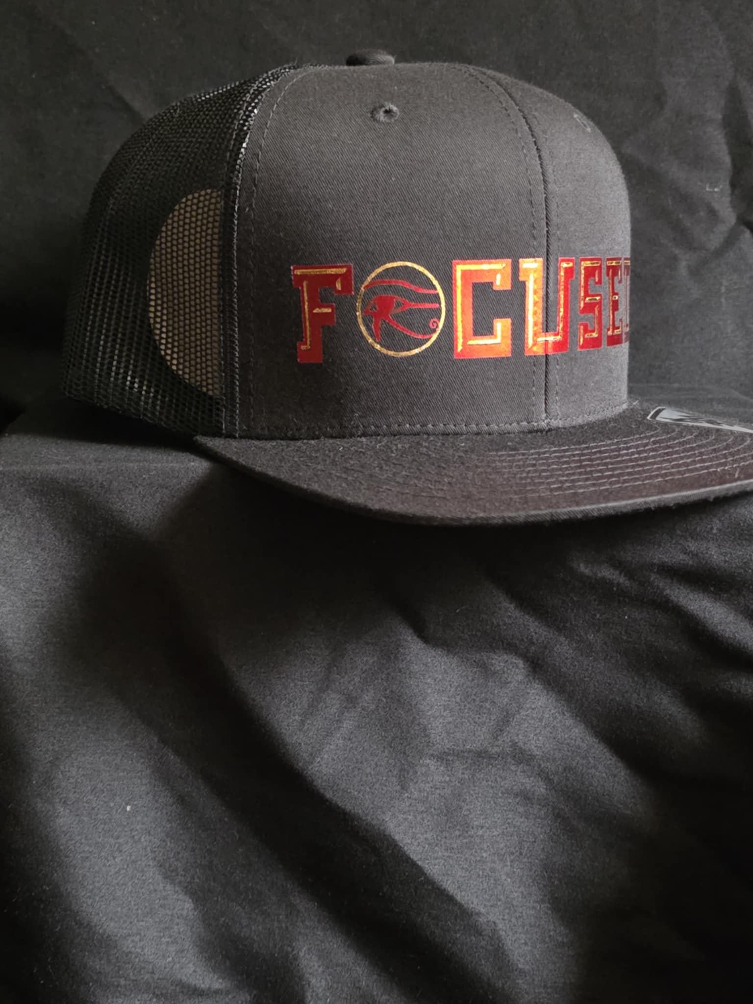 Black Trucker Snapback