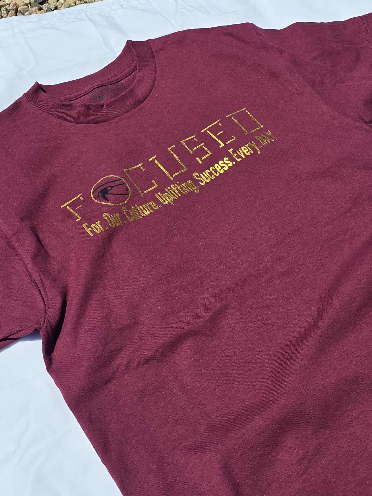 Burgandy Focused Tee