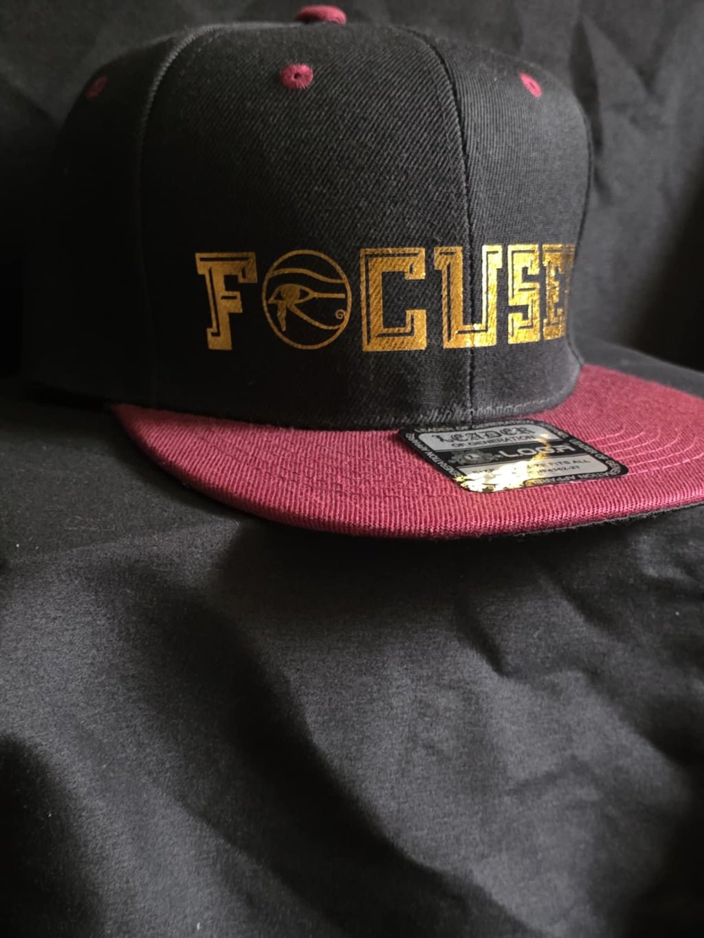 Black and Burgundy Snapback