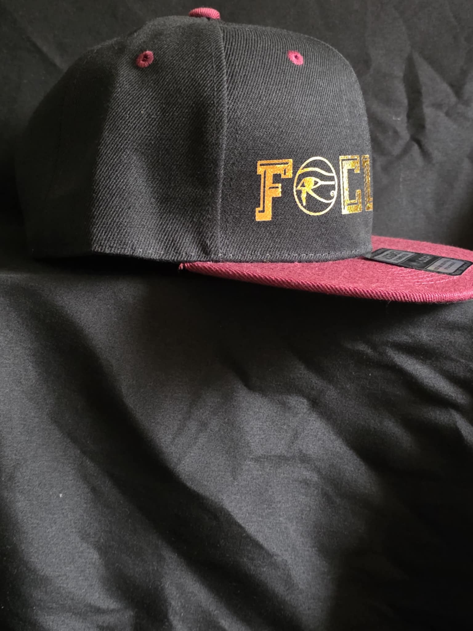 Black and Burgundy Snapback